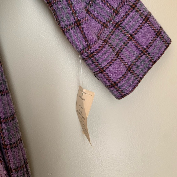 1970’s vintage wool jacket shacket coat, purple trench new old stoco - Picture 6 of 10